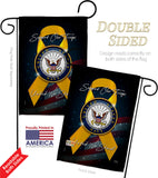 Support Navy - Military Americana Vertical Impressions Decorative Flags HG108648 Made In USA