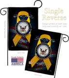 Support Navy - Military Americana Vertical Impressions Decorative Flags HG108648 Made In USA