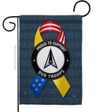 Support Space Force Troops - Military Americana Vertical Impressions Decorative Flags HG108655 Made In USA