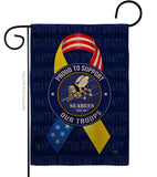 Support Seabees Troops - Military Americana Vertical Impressions Decorative Flags HG108656 Made In USA