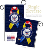 Support Navy Troops - Military Americana Vertical Impressions Decorative Flags HG108661 Made In USA