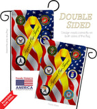 Support All Military Troops - Military Americana Vertical Impressions Decorative Flags HG108664 Made In USA