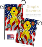 Support All Military Troops - Military Americana Vertical Impressions Decorative Flags HG108664 Made In USA