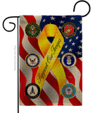 Support All Military Troops - Military Americana Vertical Impressions Decorative Flags HG108664 Made In USA