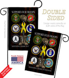 United We Support - Military Americana Vertical Impressions Decorative Flags HG108667 Made In USA