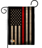 USA Thin Red Line - Military Americana Vertical Impressions Decorative Flags HG137039 Made In USA