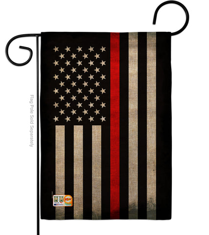 USA Thin Red Line - Military Americana Vertical Impressions Decorative Flags HG137039 Made In USA