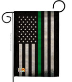 USA Thin Green Line - Military Americana Vertical Impressions Decorative Flags HG137040 Made In USA