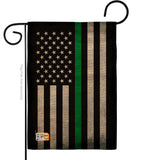 USA Thin Green Line - Military Americana Vertical Impressions Decorative Flags HG137040 Made In USA