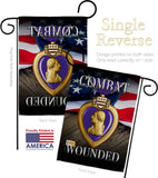 Purple Heart Combat Wounded - Military Americana Vertical Impressions Decorative Flags HG137133 Made In USA