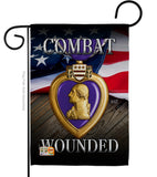 Purple Heart Combat Wounded - Military Americana Vertical Impressions Decorative Flags HG137133 Made In USA