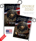 Marine Combat Hero - Military Americana Vertical Impressions Decorative Flags HG137134 Made In USA