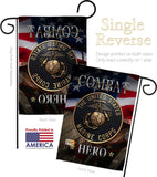 Marine Combat Hero - Military Americana Vertical Impressions Decorative Flags HG137134 Made In USA