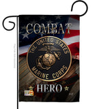 Marine Combat Hero - Military Americana Vertical Impressions Decorative Flags HG137134 Made In USA