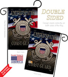 US Coast Guard - Military Americana Vertical Impressions Decorative Flags HG137135 Made In USA