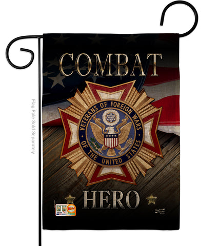 Veterans Hero - Military Americana Vertical Impressions Decorative Flags HG137166 Made In USA