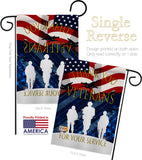 Thank You Veterans - Military Americana Vertical Impressions Decorative Flags HG137167 Made In USA