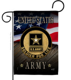 US Army Soldier for Life - Military Americana Vertical Impressions Decorative Flags HG137170 Made In USA