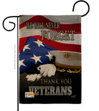 We will Never Forget - Military Americana Vertical Impressions Decorative Flags HG137171 Made In USA