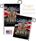 US Navy Semper Fortis - Military Americana Vertical Impressions Decorative Flags HG137172 Made In USA