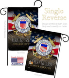 US Coast Guard Semper Paratus - Military Americana Vertical Impressions Decorative Flags HG137174 Made In USA