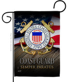 US Coast Guard Semper Paratus - Military Americana Vertical Impressions Decorative Flags HG137174 Made In USA