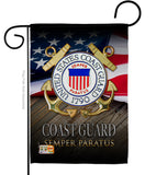 US Coast Guard Semper Paratus - Military Americana Vertical Impressions Decorative Flags HG137174