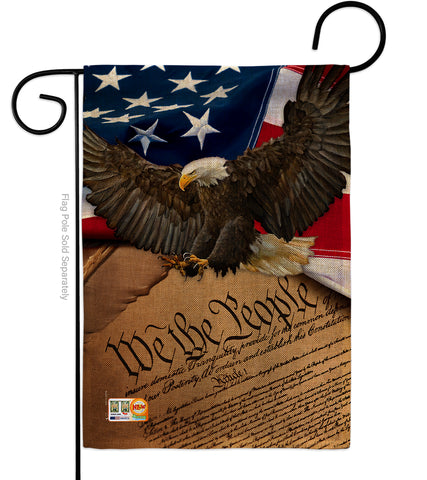 We the People - Military Americana Vertical Impressions Decorative Flags HG137175 Made In USA