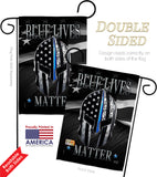 Blue Live Matter - Military Americana Vertical Impressions Decorative Flags HG137293 Made In USA