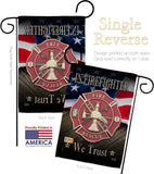 Firefighter We trust - Military Americana Vertical Impressions Decorative Flags HG137294 Made In USA