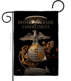 Honor Courage Commitment - Military Americana Vertical Impressions Decorative Flags HG137316 Made In USA