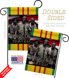 Proudly Served - Military Americana Vertical Impressions Decorative Flags HG137317 Made In USA