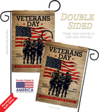 Memony Our Heroes - Military Americana Vertical Impressions Decorative Flags HG137334 Made In USA