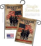 Memony Our Heroes - Military Americana Vertical Impressions Decorative Flags HG137334 Made In USA