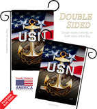 USN - Military Americana Vertical Impressions Decorative Flags HG137341 Made In USA