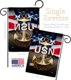 USN - Military Americana Vertical Impressions Decorative Flags HG137341 Made In USA