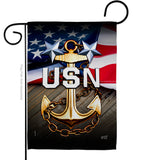 USN - Military Americana Vertical Impressions Decorative Flags HG137341 Made In USA