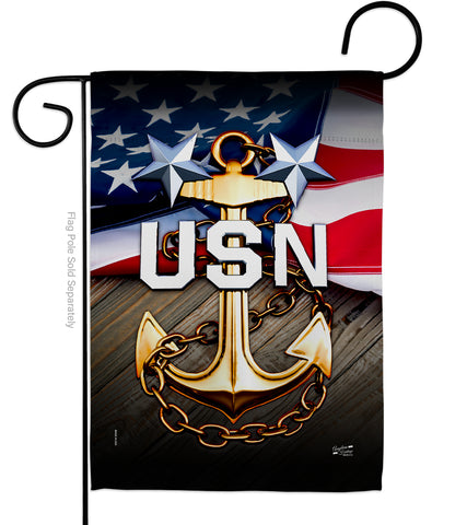USN - Military Americana Vertical Impressions Decorative Flags HG137341 Made In USA