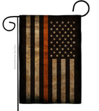 Thin Orange Line - Military Americana Vertical Impressions Decorative Flags HG137419 Made In USA