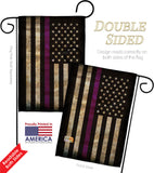 Thin Purple Line - Military Americana Vertical Impressions Decorative Flags HG137430 Made In USA