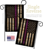 Thin Purple Line - Military Americana Vertical Impressions Decorative Flags HG137430 Made In USA