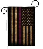 Thin Purple Line - Military Americana Vertical Impressions Decorative Flags HG137430 Made In USA