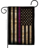 Thin Purple Line - Military Americana Vertical Impressions Decorative Flags HG137430 Made In USA