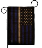 Thin White Line - Military Americana Vertical Impressions Decorative Flags HG137432 Made In USA