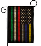 First Responders Line - Military Americana Vertical Impressions Decorative Flags HG137435 Made In USA