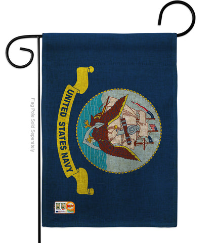 Navy - Military Americana Vertical Impressions Decorative Flags HG140306 Made In USA