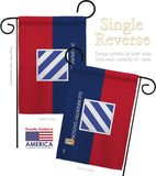 3rd Infantry Division - Military Americana Vertical Impressions Decorative Flags HG140332 Made In USA