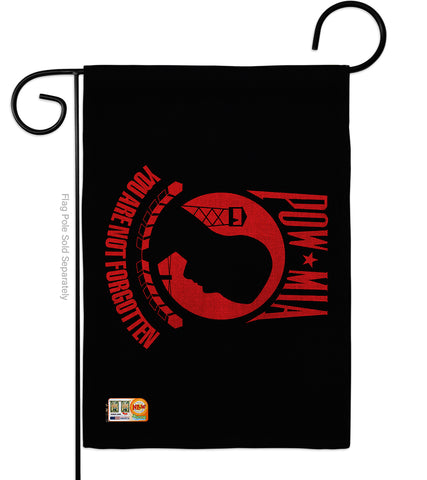 Red POW/MIA - Military Americana Vertical Impressions Decorative Flags HG140342 Made In USA