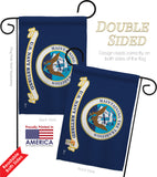 Retired Navy - Military Americana Vertical Impressions Decorative Flags HG140353 Made In USA