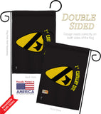 Black 1st Cavalry - Military Americana Vertical Impressions Decorative Flags HG140375 Made In USA